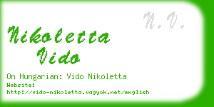 nikoletta vido business card
